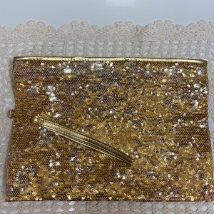 Michael Kors gold evening bag